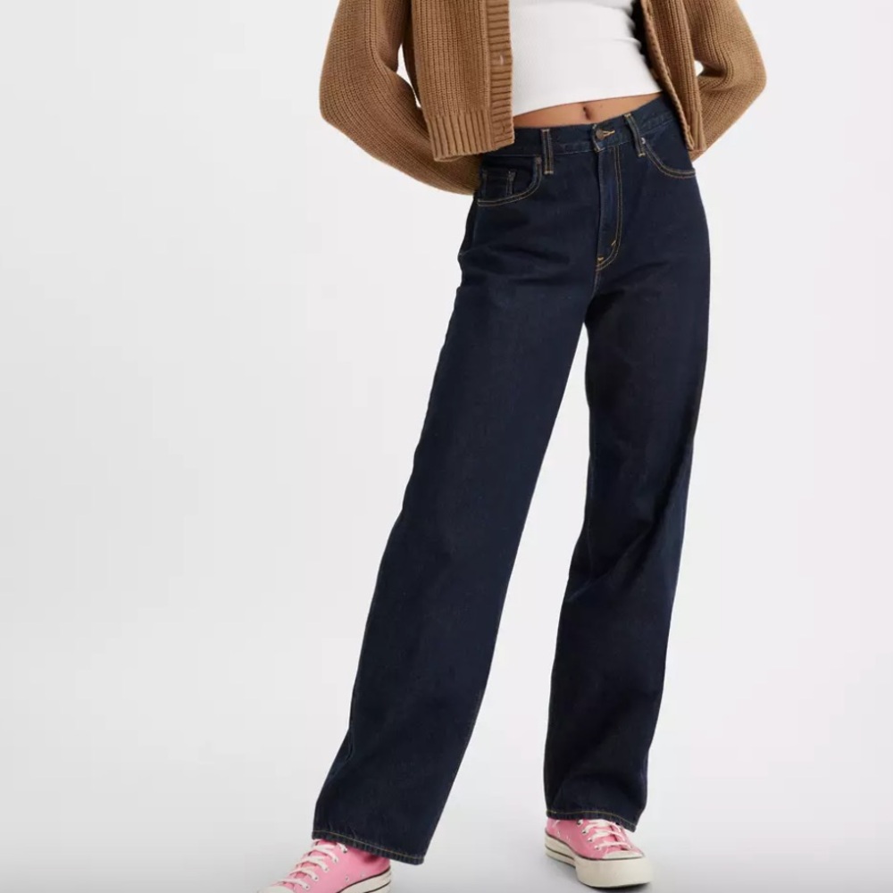 Levi’s Baggy Dad Women’s Jeans Dark Wash Denim (31)
